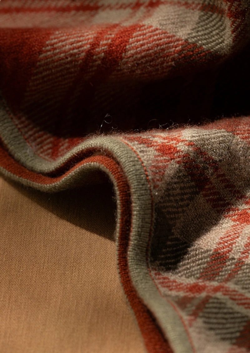Classic Check Cashmere Triangle Scarf – Retro Chic Shawl | Multiple Colors
