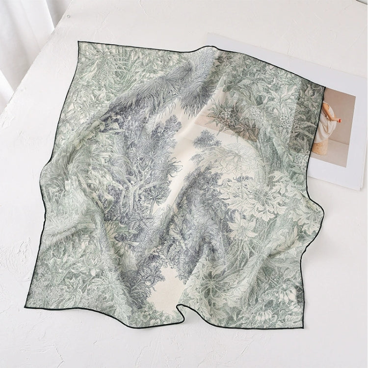 Square Scarf - Vintage Floral Lightweight Scarves - AOA Fashion Accessories