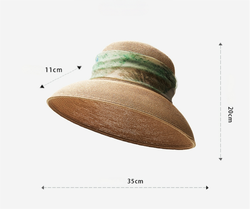 Straw Hat for Women with Silk Band - AOA Fashion Accessories