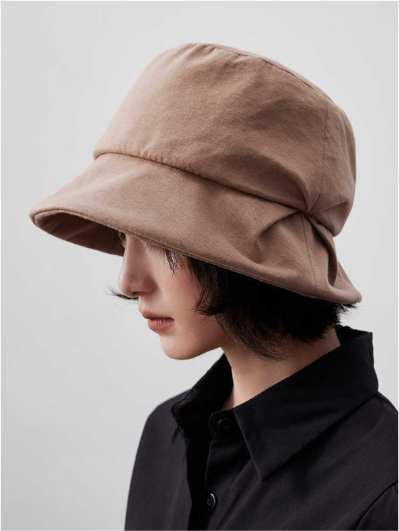UPF100+ Women's Hand-Pleated Sun Protection Bucket Hat - AOA Fashion Accessories
