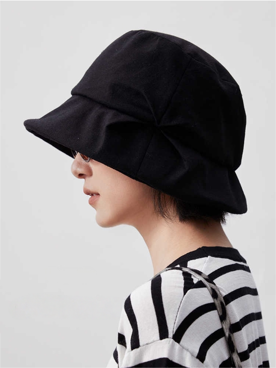 UPF100+ Women's Hand-Pleated Sun Protection Bucket Hat - AOA Fashion Accessories