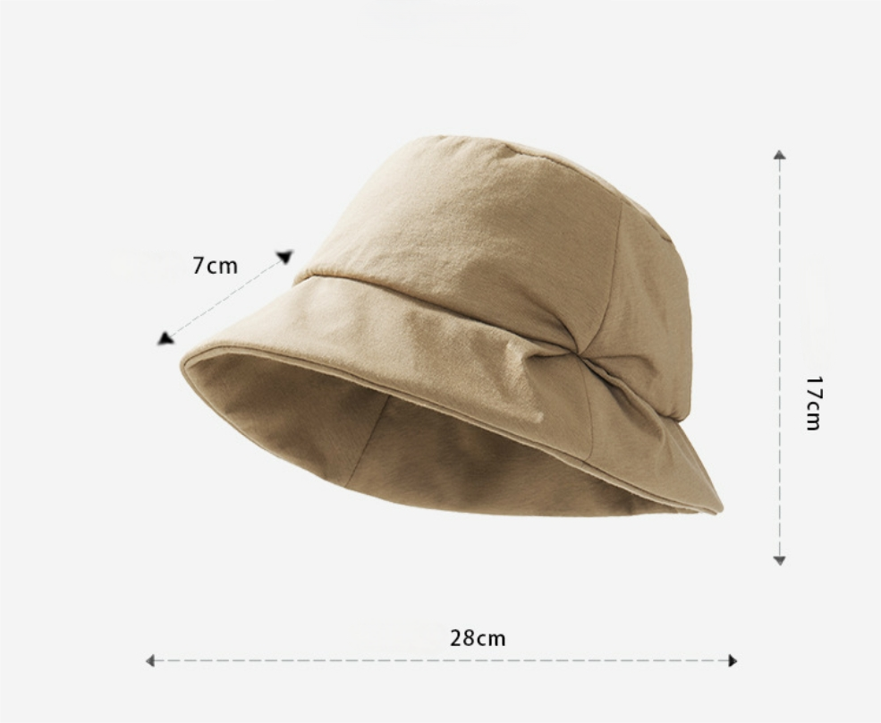 UPF100+ Women's Hand-Pleated Sun Protection Bucket Hat - AOA Fashion Accessories