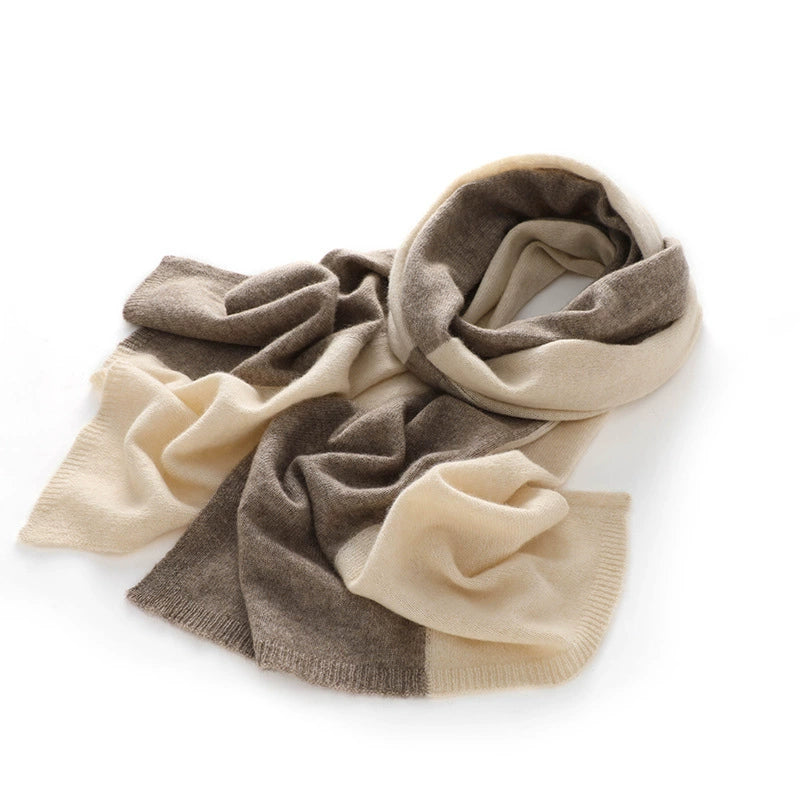 Colorblock Cashmere Scarf – Soft, Warm & Minimalist Style | Multiple Colors