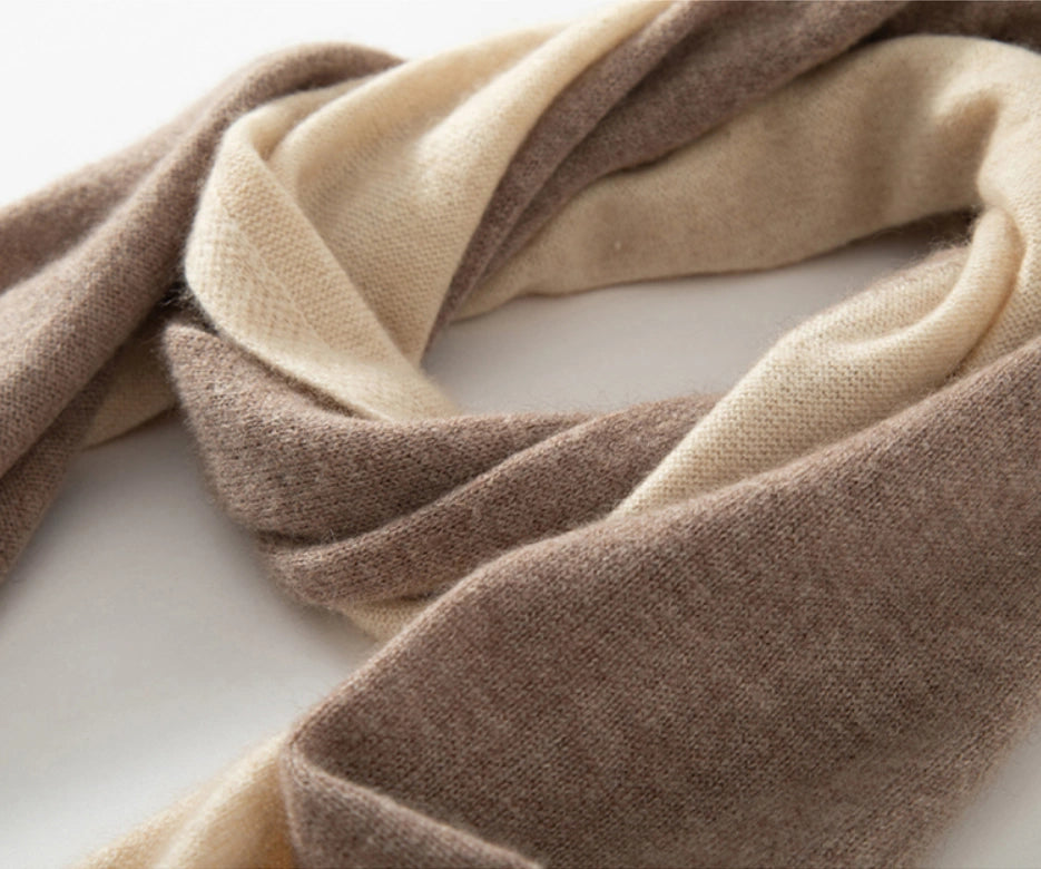 Colorblock Cashmere Scarf – Soft, Warm & Minimalist Style | Multiple Colors