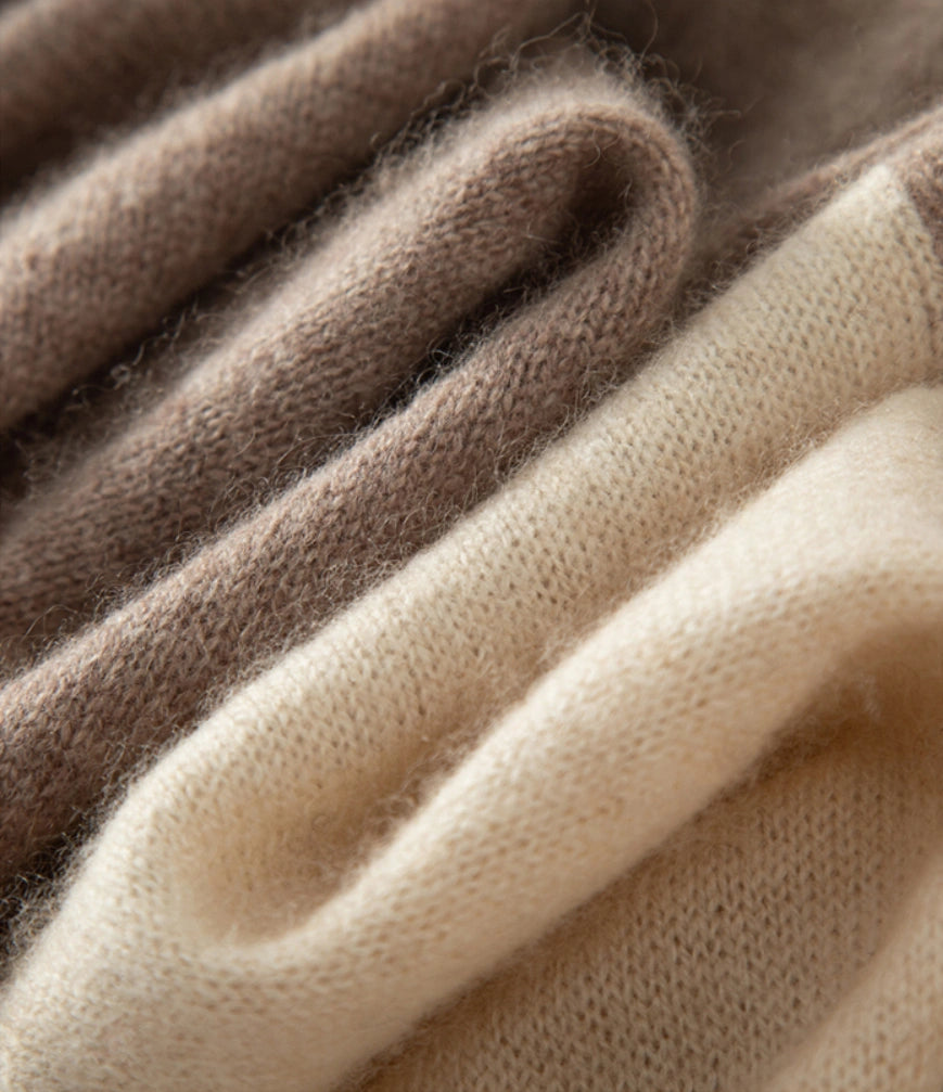 Colorblock Cashmere Scarf – Soft, Warm & Minimalist Style | Multiple Colors