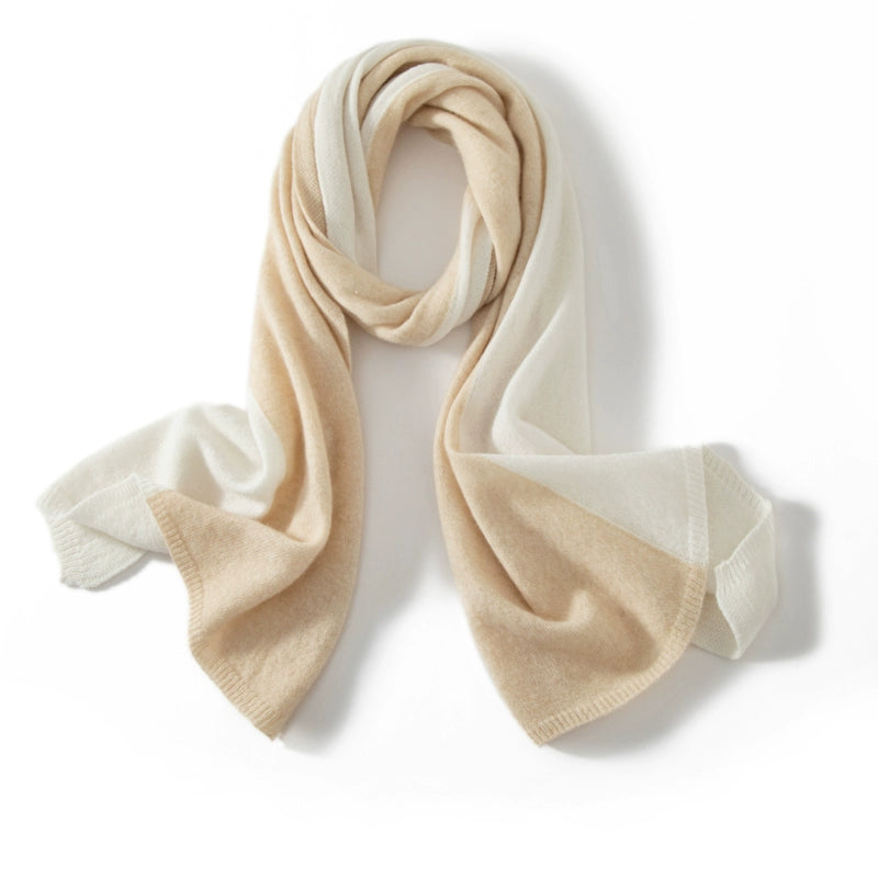 Colorblock Cashmere Scarf – Soft, Warm & Minimalist Style | Multiple Colors