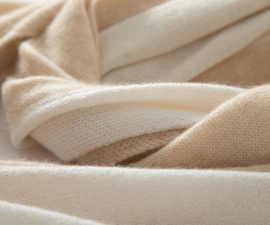 Colorblock Cashmere Scarf – Soft, Warm & Minimalist Style | Multiple Colors