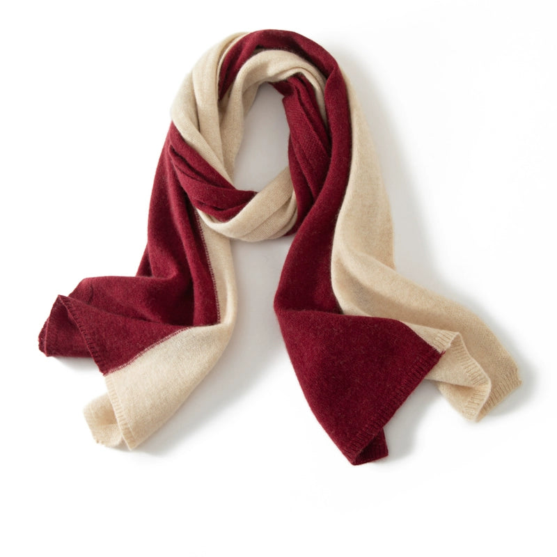 Colorblock Cashmere Scarf – Soft, Warm & Minimalist Style | Multiple Colors