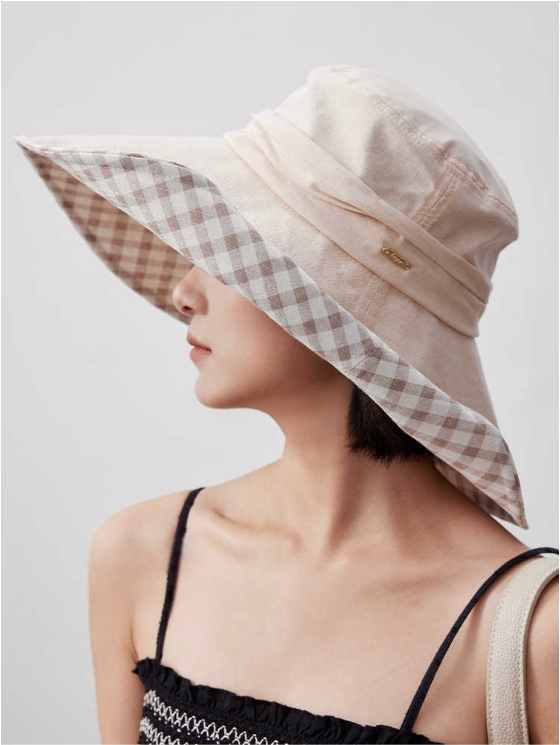 Wide Brim Cotton Sun Hat for Women - AOA Fashion Accessories