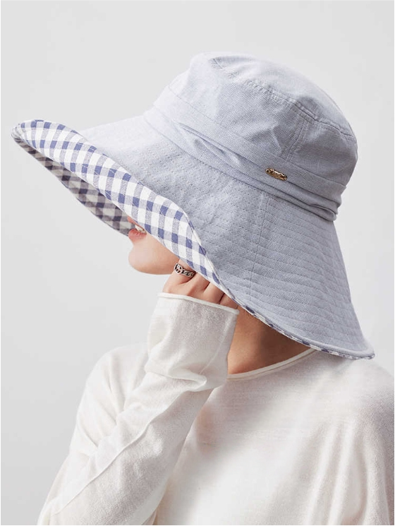 Wide Brim Cotton Sun Hat for Women - AOA Fashion Accessories