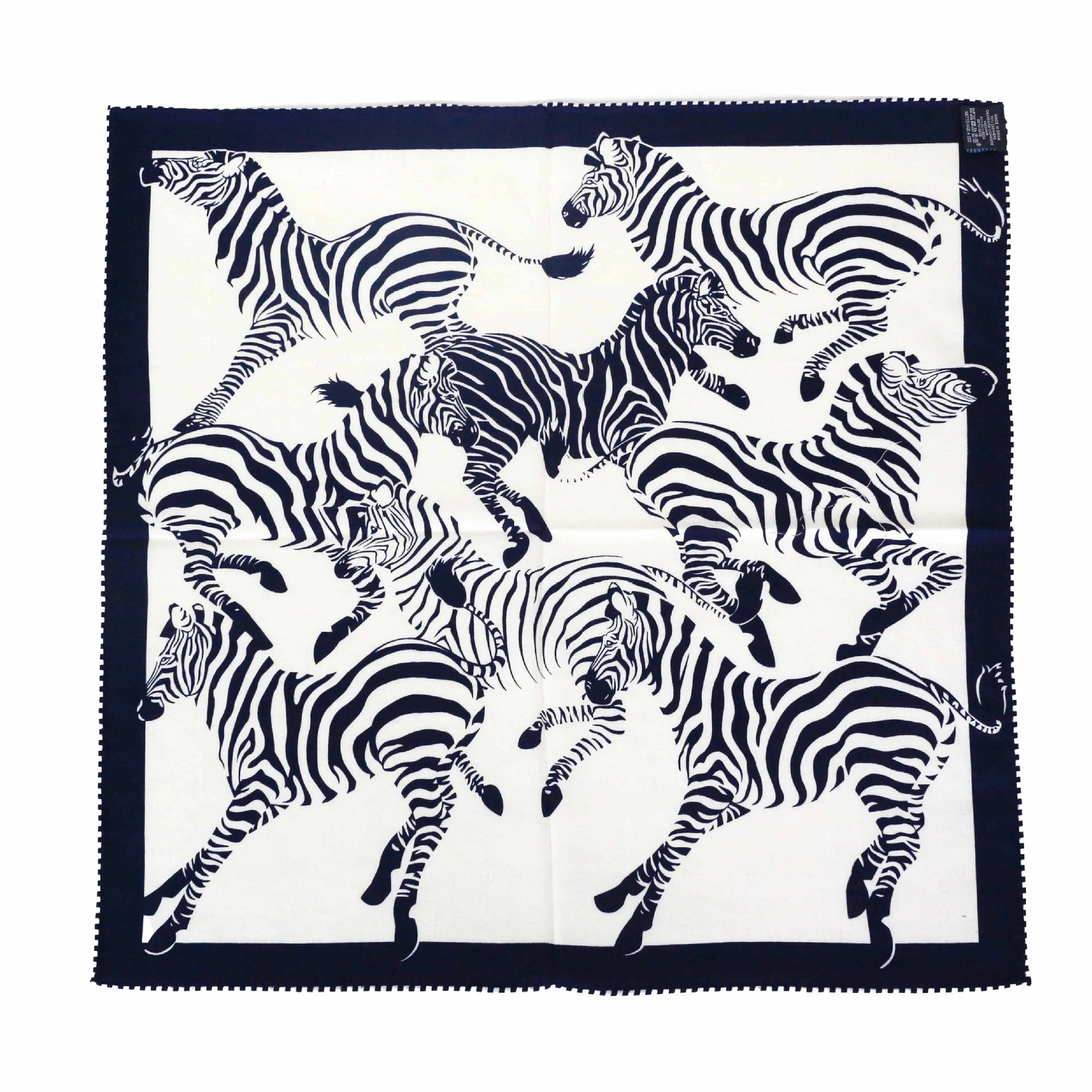 Silk Wool Square Scarf - Double-Sided Reversible | Zebra Print - AOA Fashion Accessories