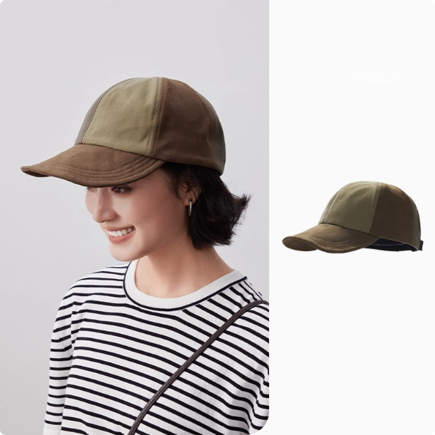 Colorblock Cotton Baseball Cap - AOA Fashion Accessories