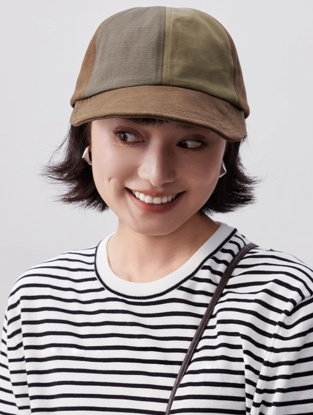 Colorblock Cotton Baseball Cap - AOA Fashion Accessories