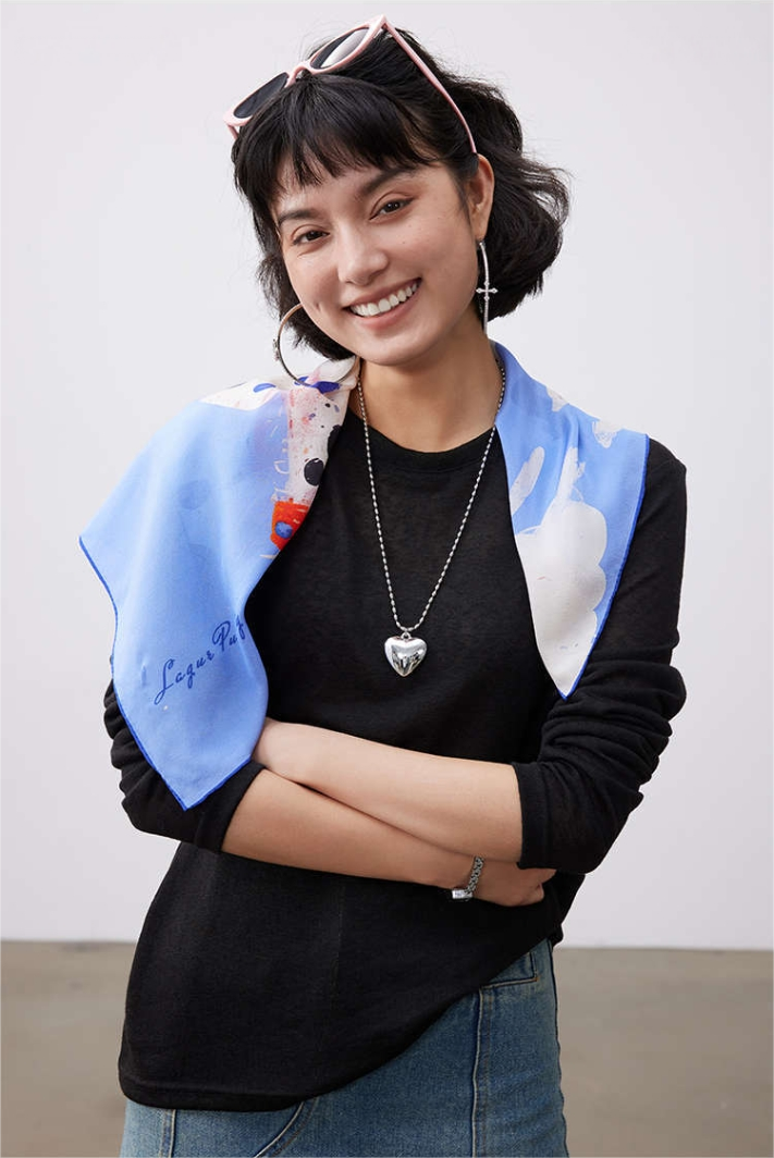 Dalmatian Delight 100% Silk Scarf – 65x65cm - AOA Fashion Accessories